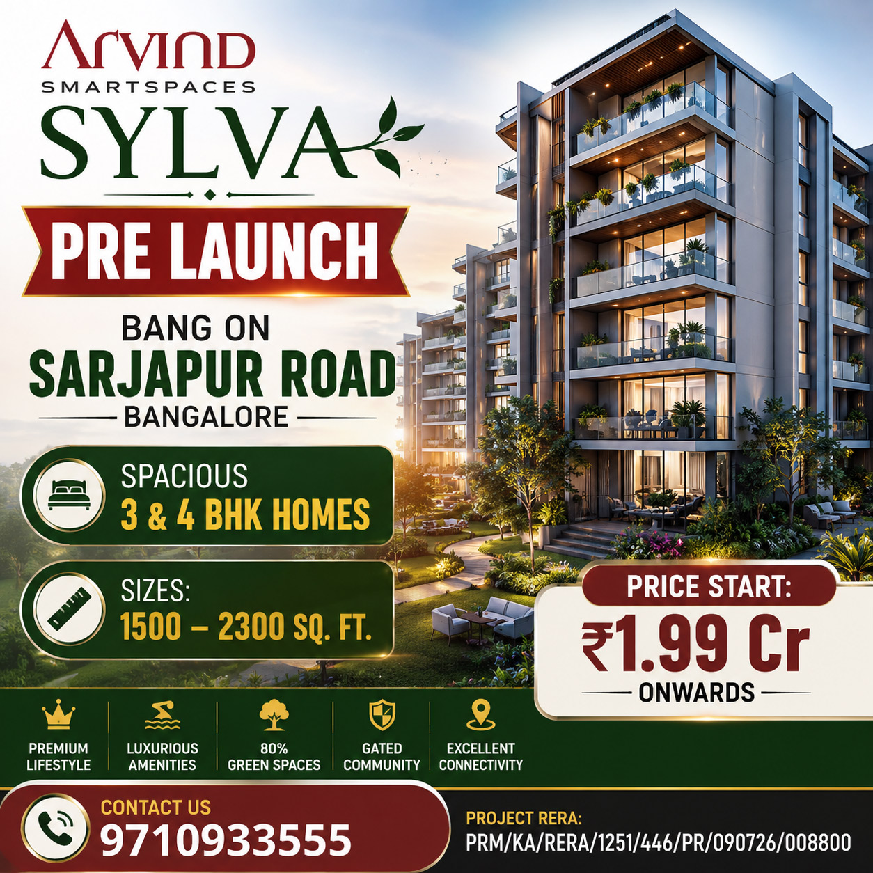 Arvind smartspaces sylva sarjapur road banner